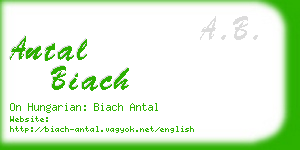 antal biach business card